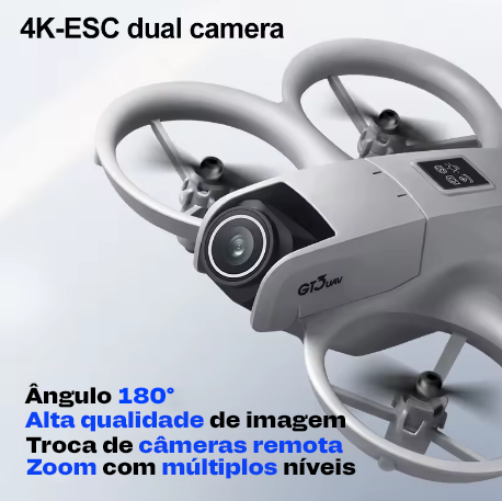 Drone GT3 Mini 8K com Câmera Dupla Inteligente - Evita Obstáculos, Fotografia Aérea e Posicionamento Óptico para Iniciantes